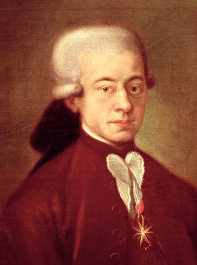Portrait of Wolfgang Amadeus Mozart (detail) by Italian School
